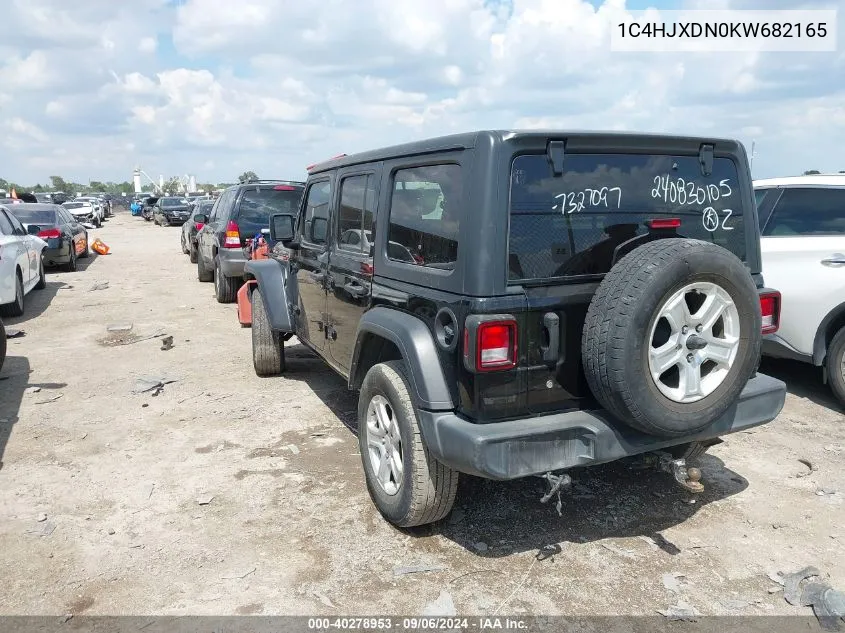 2019 Jeep Wrangler Unlimited Sport S 4X4 VIN: 1C4HJXDN0KW682165 Lot: 40278953