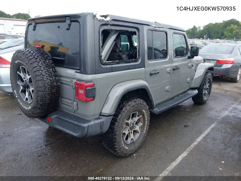 1C4HJXEG0KW570935 2019 Jeep Wrangler Unlimited Sahara 4X4