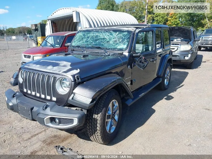 1C4HJXEN0KW690605 2019 Jeep Wrangler Unlimited Sahara 4X4