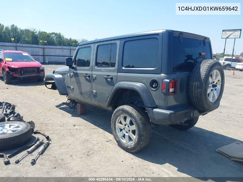 2019 Jeep Wrangler Unlimited Sport Altitude 4X4 VIN: 1C4HJXDG1KW659642 Lot: 40296434