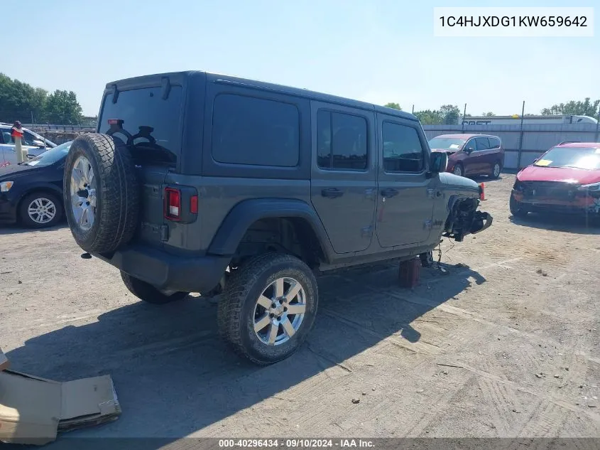 2019 Jeep Wrangler Unlimited Sport Altitude 4X4 VIN: 1C4HJXDG1KW659642 Lot: 40296434