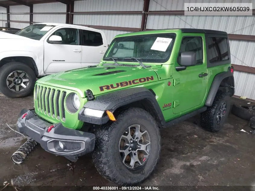 2019 Jeep Wrangler Rubicon 4X4 VIN: 1C4HJXCG2KW605039 Lot: 40336001