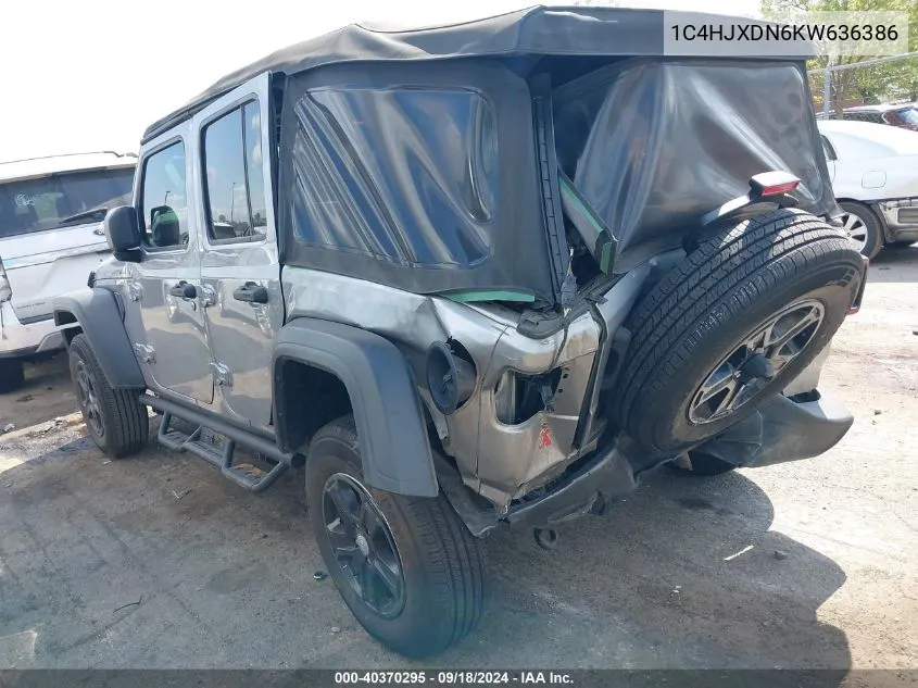 1C4HJXDN6KW636386 2019 Jeep Wrangler Unlimited Sport