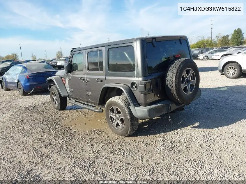 1C4HJXDG3KW615822 2019 Jeep Wrangler Unlimited Sport S 4X4