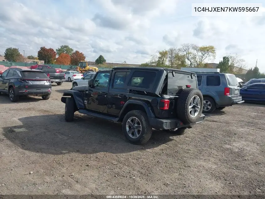 1C4HJXEN7KW595667 2019 Jeep Wrangler Unlimited Sahara 4X4