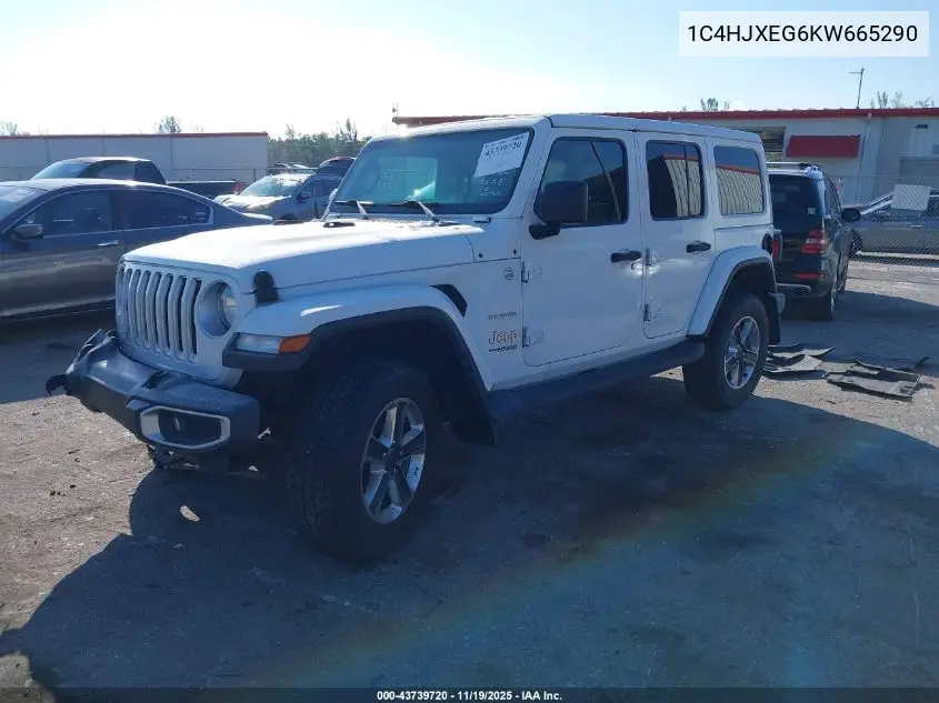 1C4HJXEG6KW665290 2019 Jeep Wrangler Unlimited Sahara 4X4