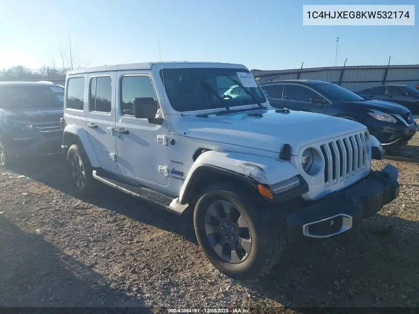 1C4HJXEG8KW532174 2019 Jeep Wrangler Unlimited Sahara 4X4