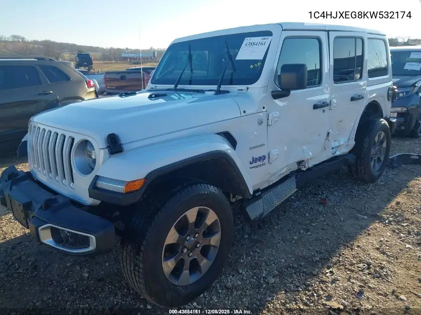 1C4HJXEG8KW532174 2019 Jeep Wrangler Unlimited Sahara 4X4