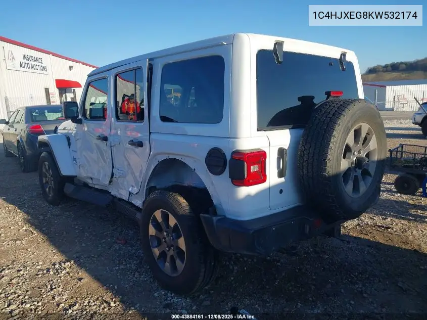 1C4HJXEG8KW532174 2019 Jeep Wrangler Unlimited Sahara 4X4