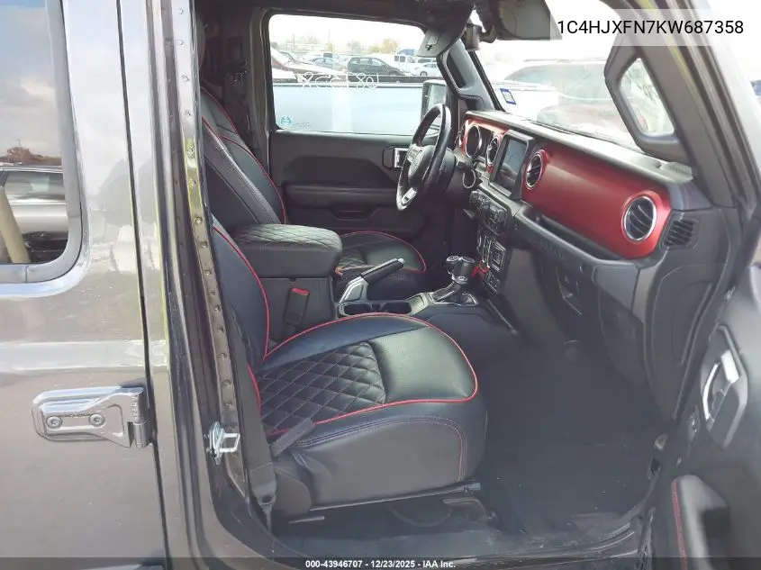 1C4HJXFN7KW687358 2019 Jeep Wrangler Unlimited Rubicon 4X4