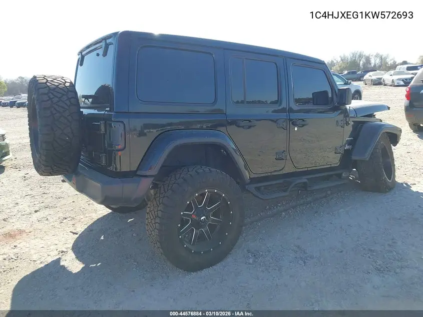 1C4HJXEG1KW572693 2019 Jeep Wrangler Unlimited Sahara 4X4