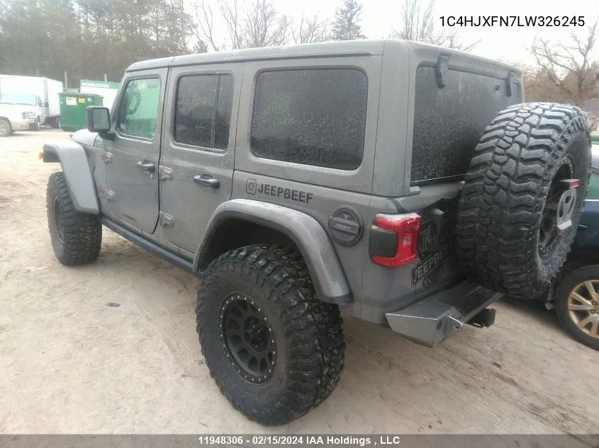 1C4HJXFN7LW326245 2020 Jeep Wrangler Unlimited Rubicon