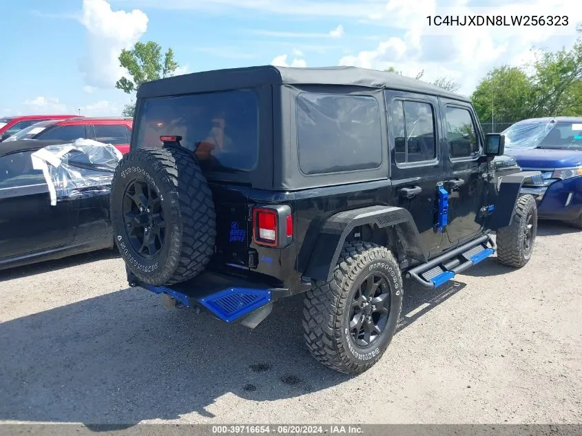 2020 Jeep Wrangler Unlimited Willys 4X4 VIN: 1C4HJXDN8LW256323 Lot: 39716654