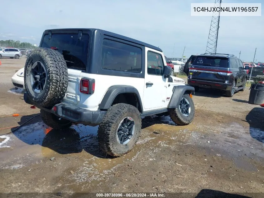 2020 Jeep Wrangler Rubicon VIN: 1C4HJXCN4LW196557 Lot: 39738096