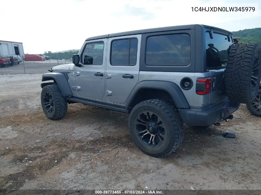 2020 Jeep Wrangler Unlimited Sport S 4X4 VIN: 1C4HJXDN0LW345979 Lot: 39773455