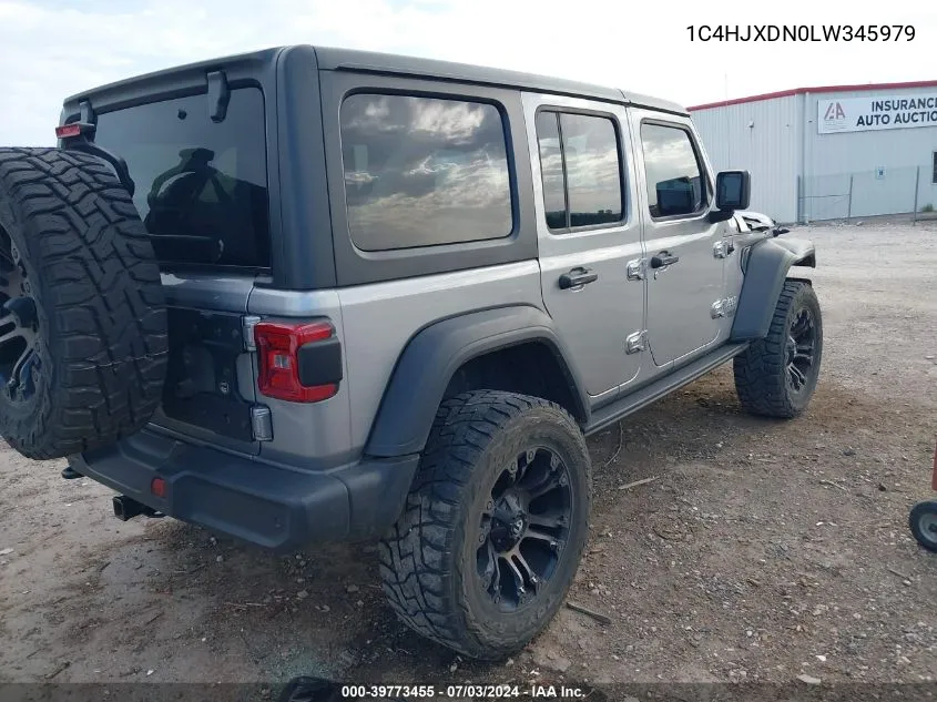 2020 Jeep Wrangler Unlimited Sport S 4X4 VIN: 1C4HJXDN0LW345979 Lot: 39773455