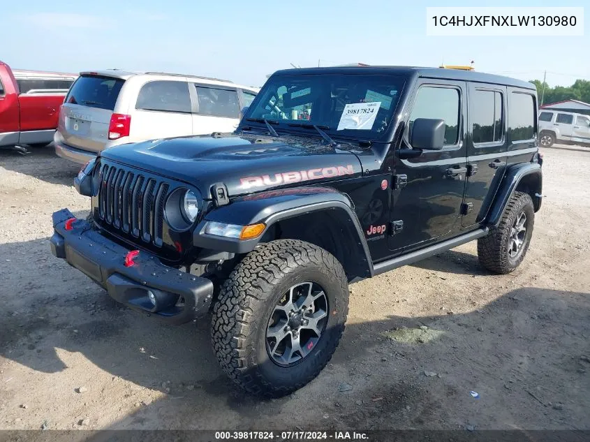 2020 Jeep Wrangler Unlimited Rubicon 4X4 VIN: 1C4HJXFNXLW130980 Lot: 39817824