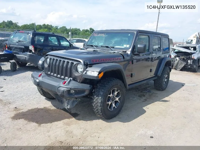 2020 Jeep Wrangler Unlimited Rubicon 4X4 VIN: 1C4HJXFGXLW135520 Lot: 39823772