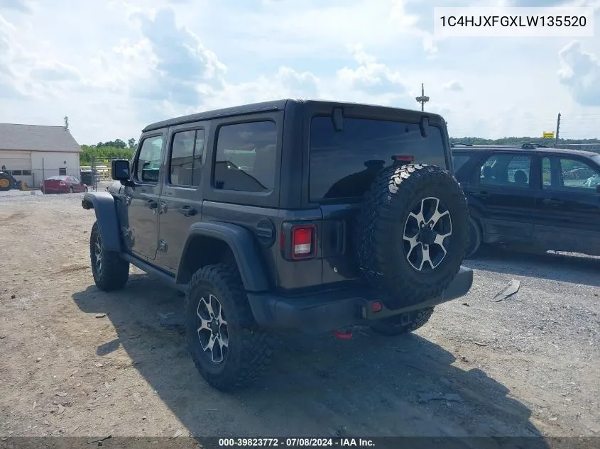 2020 Jeep Wrangler Unlimited Rubicon 4X4 VIN: 1C4HJXFGXLW135520 Lot: 39823772