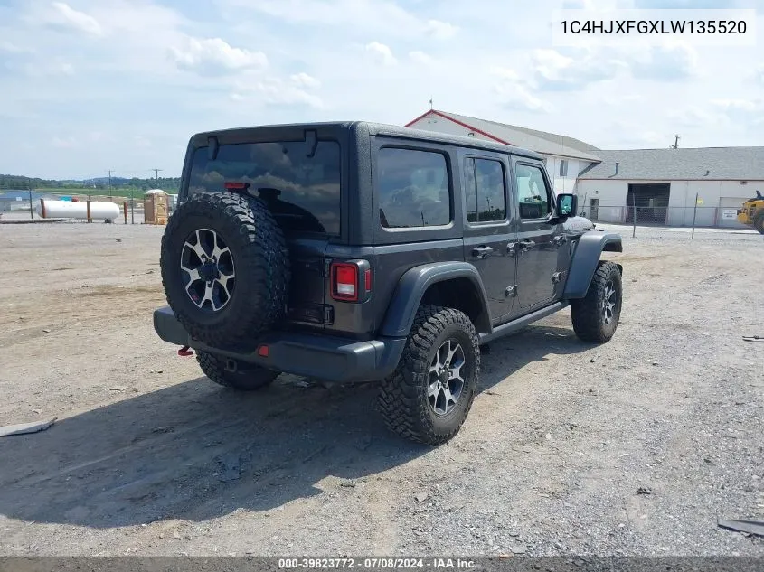 2020 Jeep Wrangler Unlimited Rubicon 4X4 VIN: 1C4HJXFGXLW135520 Lot: 39823772