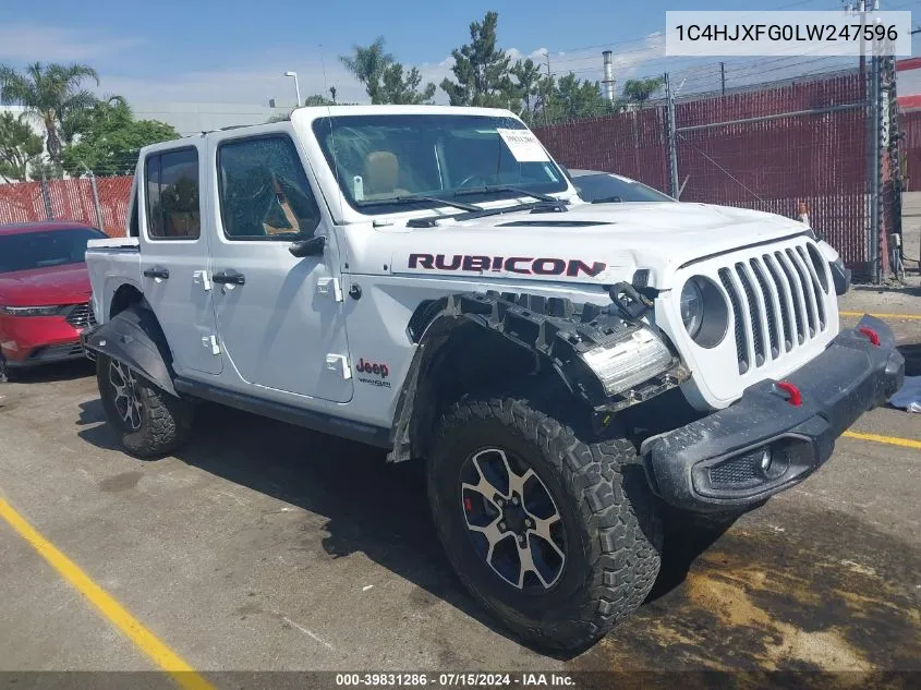 2020 Jeep Wrangler Unlimited Rubicon 4X4 VIN: 1C4HJXFG0LW247596 Lot: 39831286