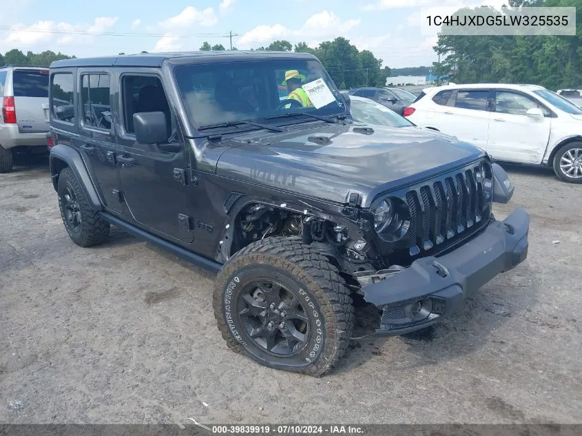 2020 Jeep Wrangler Unlimited Willys 4X4 VIN: 1C4HJXDG5LW325535 Lot: 39839919