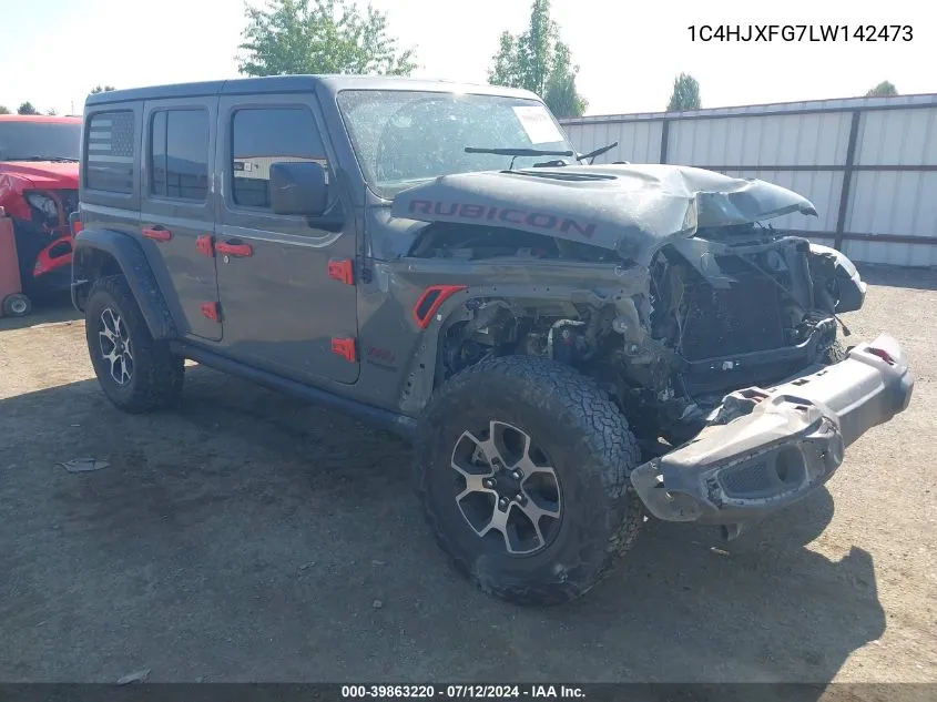 2020 Jeep Wrangler Unlimited Rubicon 4X4 VIN: 1C4HJXFG7LW142473 Lot: 39863220