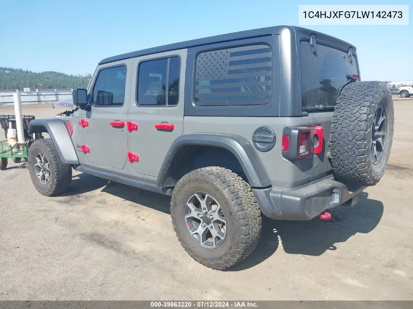 2020 Jeep Wrangler Unlimited Rubicon 4X4 VIN: 1C4HJXFG7LW142473 Lot: 39863220