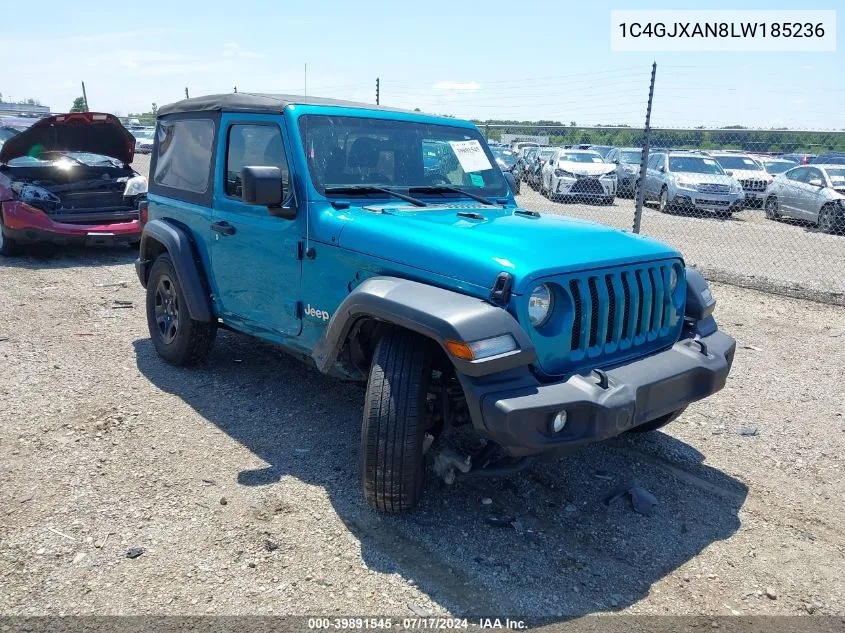 2020 Jeep Wrangler Sport 4X4 VIN: 1C4GJXAN8LW185236 Lot: 39891545