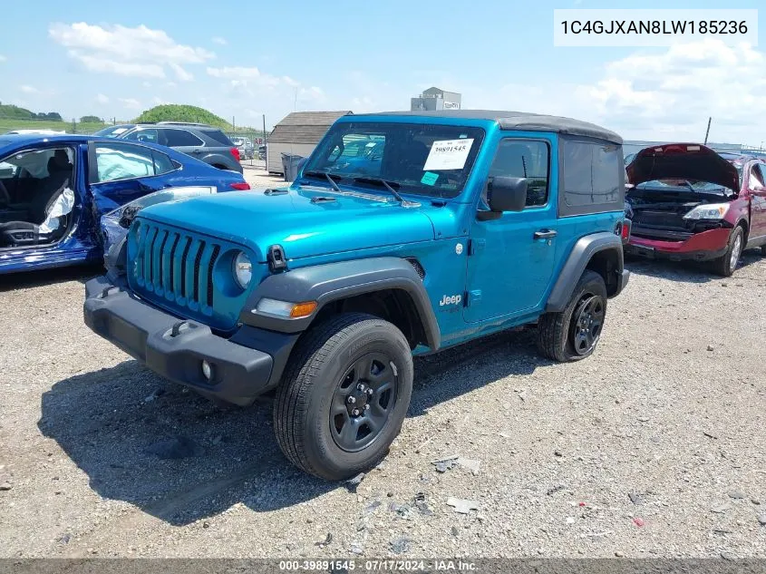 2020 Jeep Wrangler Sport 4X4 VIN: 1C4GJXAN8LW185236 Lot: 39891545