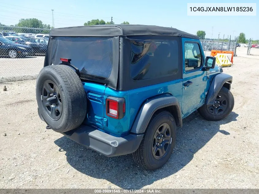 2020 Jeep Wrangler Sport 4X4 VIN: 1C4GJXAN8LW185236 Lot: 39891545