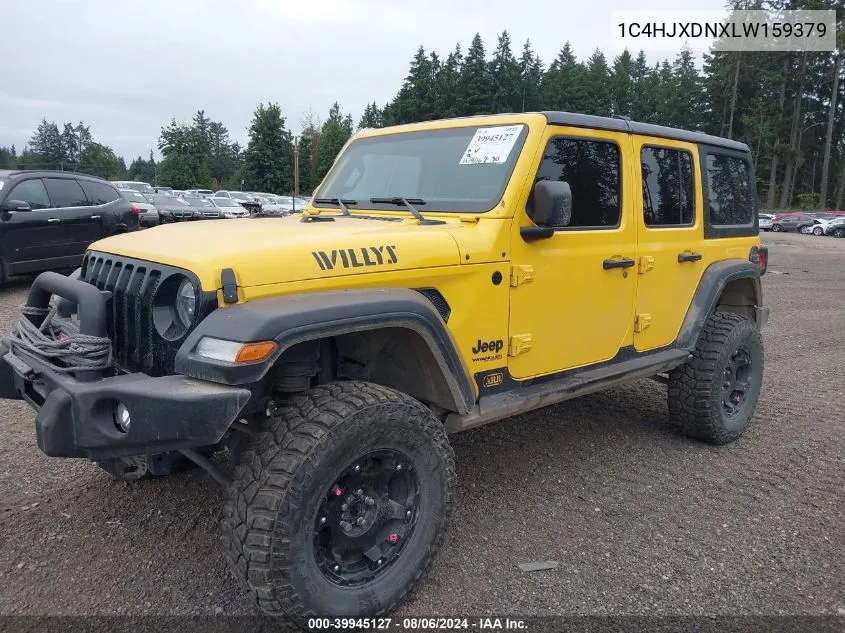 2020 Jeep Wrangler Unlimited Willys 4X4 VIN: 1C4HJXDNXLW159379 Lot: 39945127