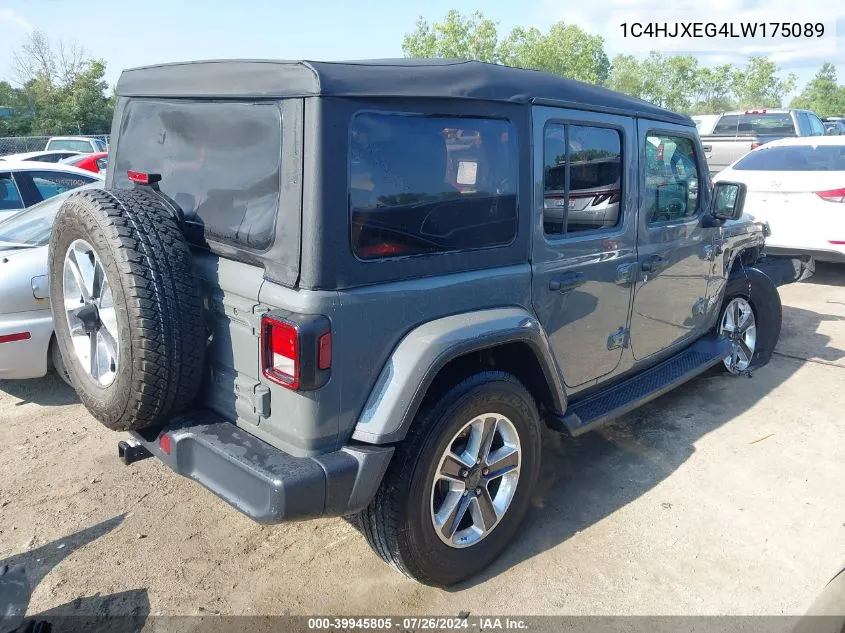 2020 Jeep Wrangler Unlimited Sahara 4X4 VIN: 1C4HJXEG4LW175089 Lot: 39945805