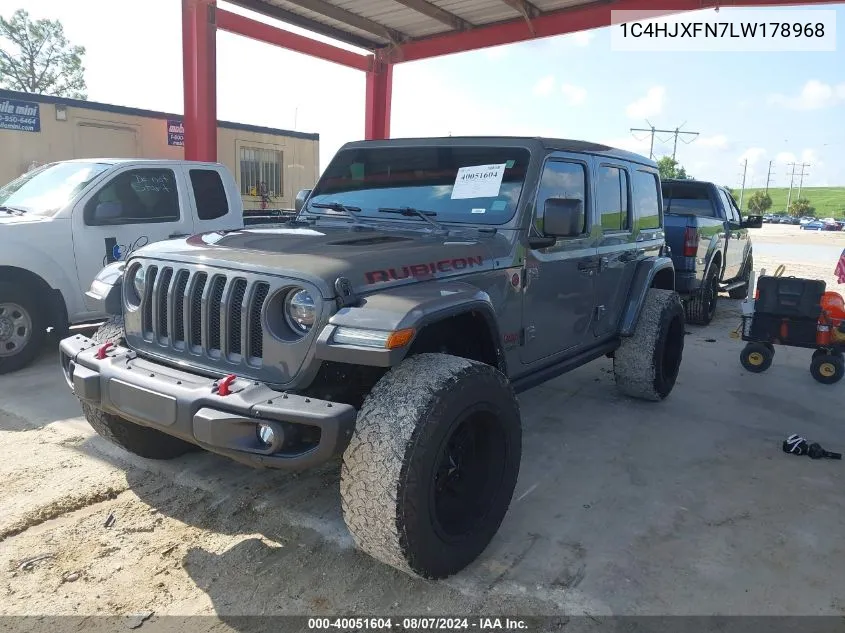 2020 Jeep Wrangler Unlimited Rubicon 4X4 VIN: 1C4HJXFN7LW178968 Lot: 40051604