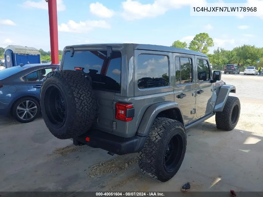 2020 Jeep Wrangler Unlimited Rubicon 4X4 VIN: 1C4HJXFN7LW178968 Lot: 40051604