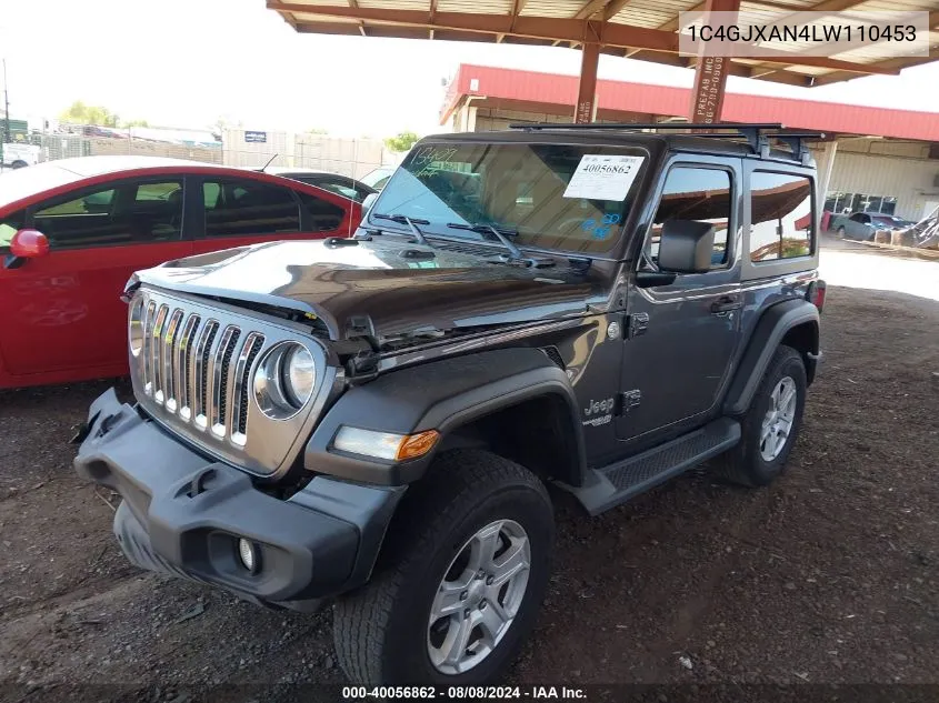 2020 Jeep Wrangler Sport S 4X4 VIN: 1C4GJXAN4LW110453 Lot: 40056862