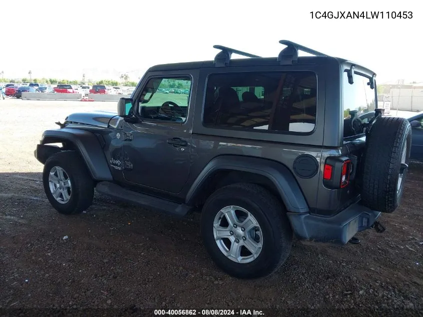 2020 Jeep Wrangler Sport S 4X4 VIN: 1C4GJXAN4LW110453 Lot: 40056862