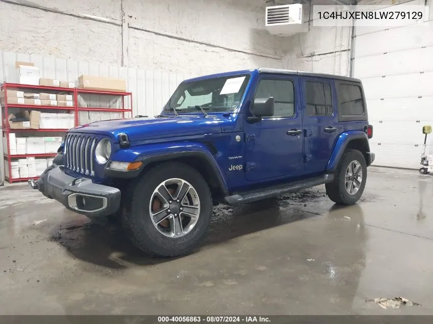 2020 Jeep Wrangler Unlimited Sahara 4X4 VIN: 1C4HJXEN8LW279129 Lot: 40056863