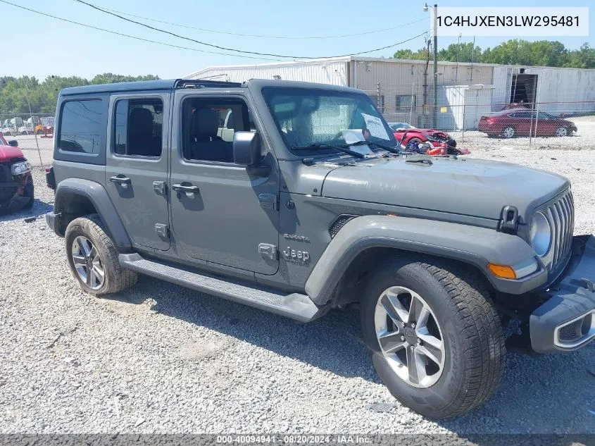 2020 Jeep Wrangler Unlimited North Edition 4X4 VIN: 1C4HJXEN3LW295481 Lot: 40094941