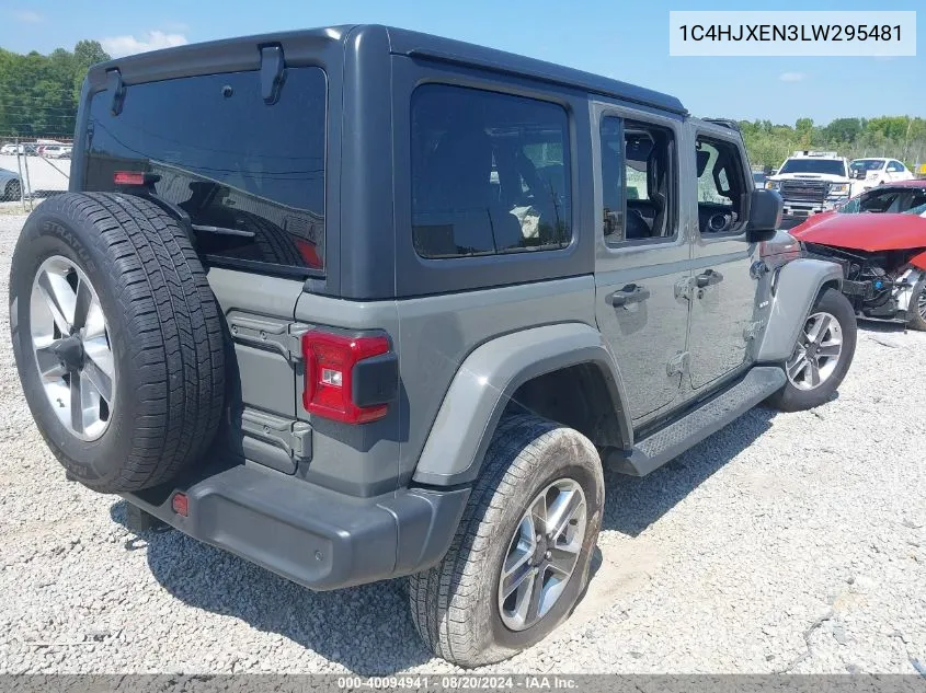 2020 Jeep Wrangler Unlimited North Edition 4X4 VIN: 1C4HJXEN3LW295481 Lot: 40094941