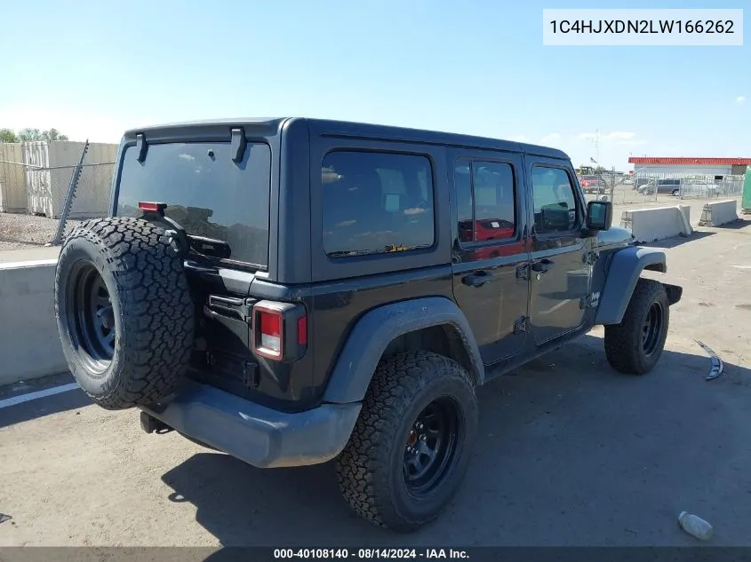 2020 Jeep Wrangler Unlimited Sport S 4X4 VIN: 1C4HJXDN2LW166262 Lot: 40108140