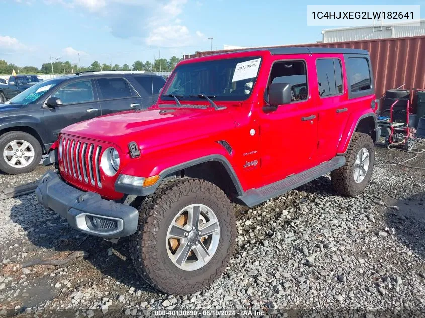 2020 Jeep Wrangler Unlimited Sahara 4X4 VIN: 1C4HJXEG2LW182641 Lot: 40130890