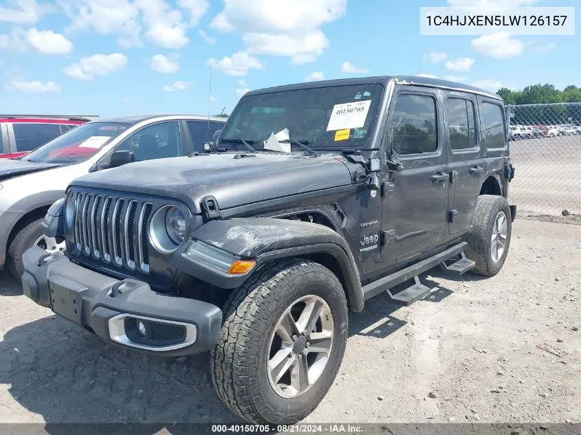 2020 Jeep Wrangler Unlimited Sahara VIN: 1C4HJXEN5LW126157 Lot: 40150705