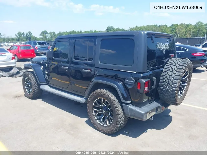 2020 Jeep Wrangler Unlimited Sahara 4X4 VIN: 1C4HJXENXLW133069 Lot: 40151099