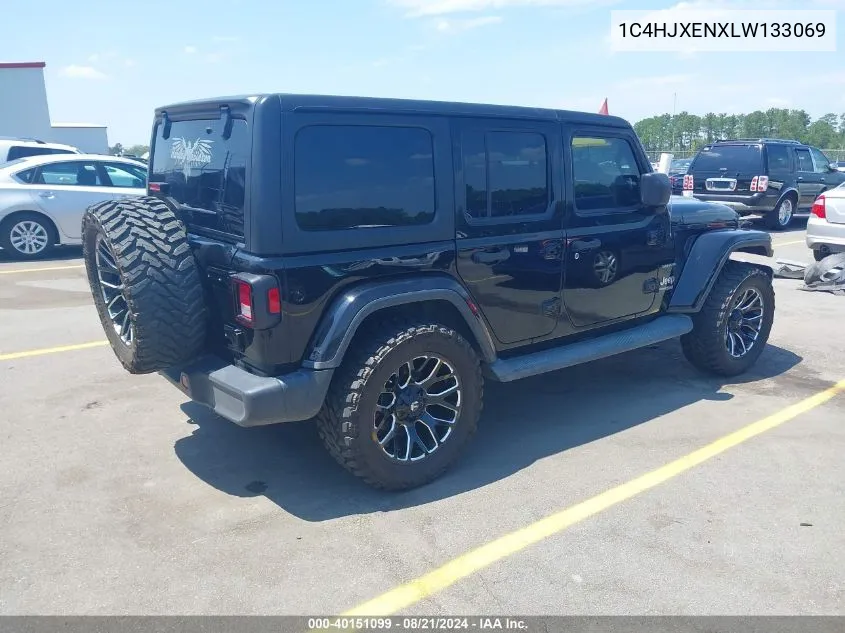 2020 Jeep Wrangler Unlimited Sahara 4X4 VIN: 1C4HJXENXLW133069 Lot: 40151099