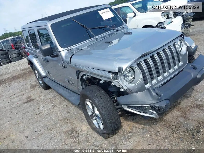 2020 Jeep Wrangler Unlimited Sahara VIN: 1C4HJXEN2LW156829 Lot: 40163416