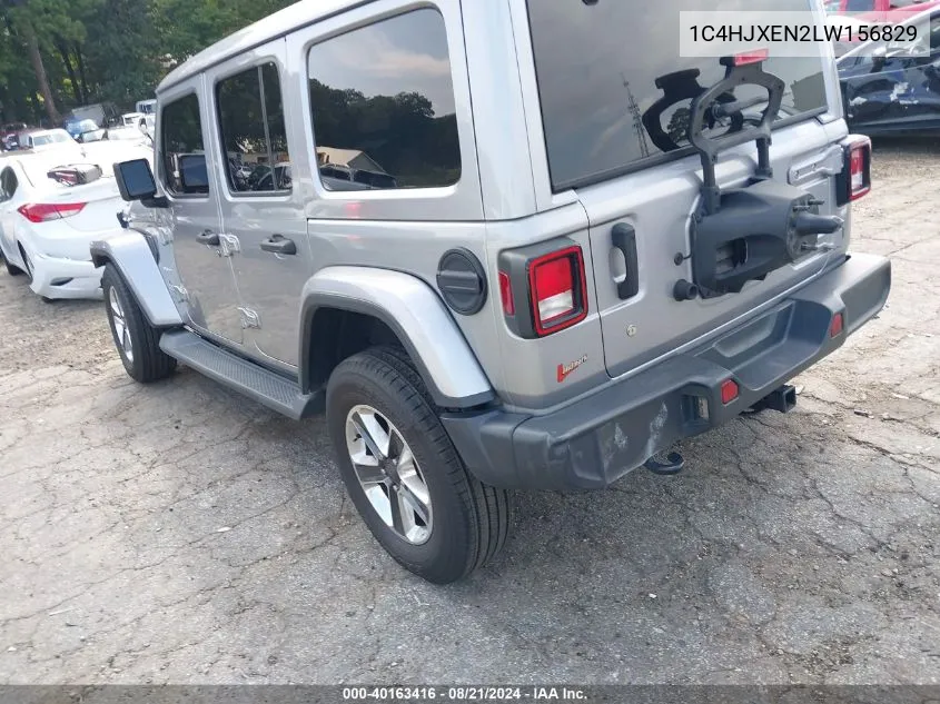 2020 Jeep Wrangler Unlimited Sahara VIN: 1C4HJXEN2LW156829 Lot: 40163416