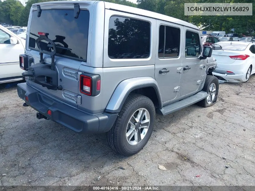 2020 Jeep Wrangler Unlimited Sahara VIN: 1C4HJXEN2LW156829 Lot: 40163416