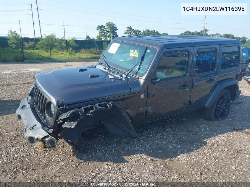 2020 Jeep Wrangler Unlimited Sport Altitude 4X4 VIN: 1C4HJXDN2LW116395 Lot: 40180452