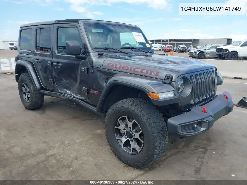 2020 Jeep Wrangler Unlimited Rubicon 4X4 VIN: 1C4HJXFG6LW141749 Lot: 40196969